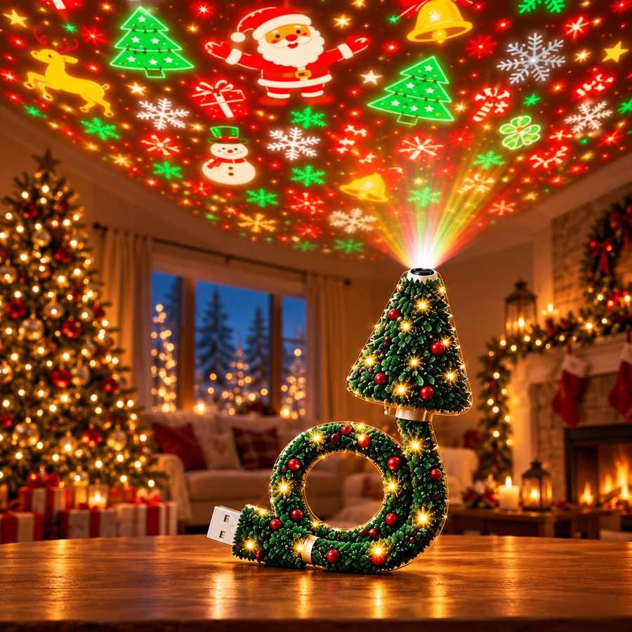 NoelGlow™ – 6-Scene Christmas Tree Projector 🎄✨
