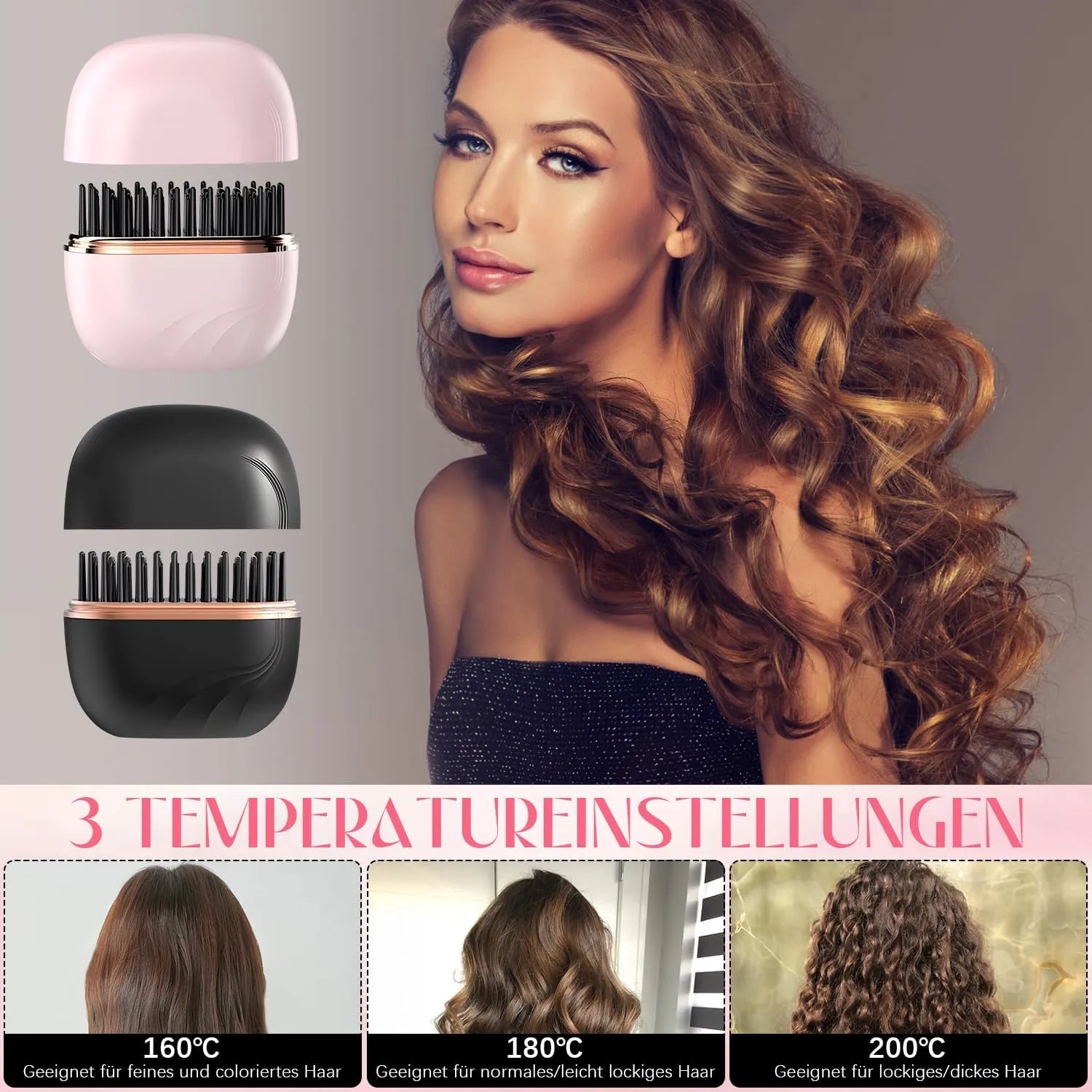 Style your hair anywhere in under 2 minutes – Rechargeable Portable Hair Styler