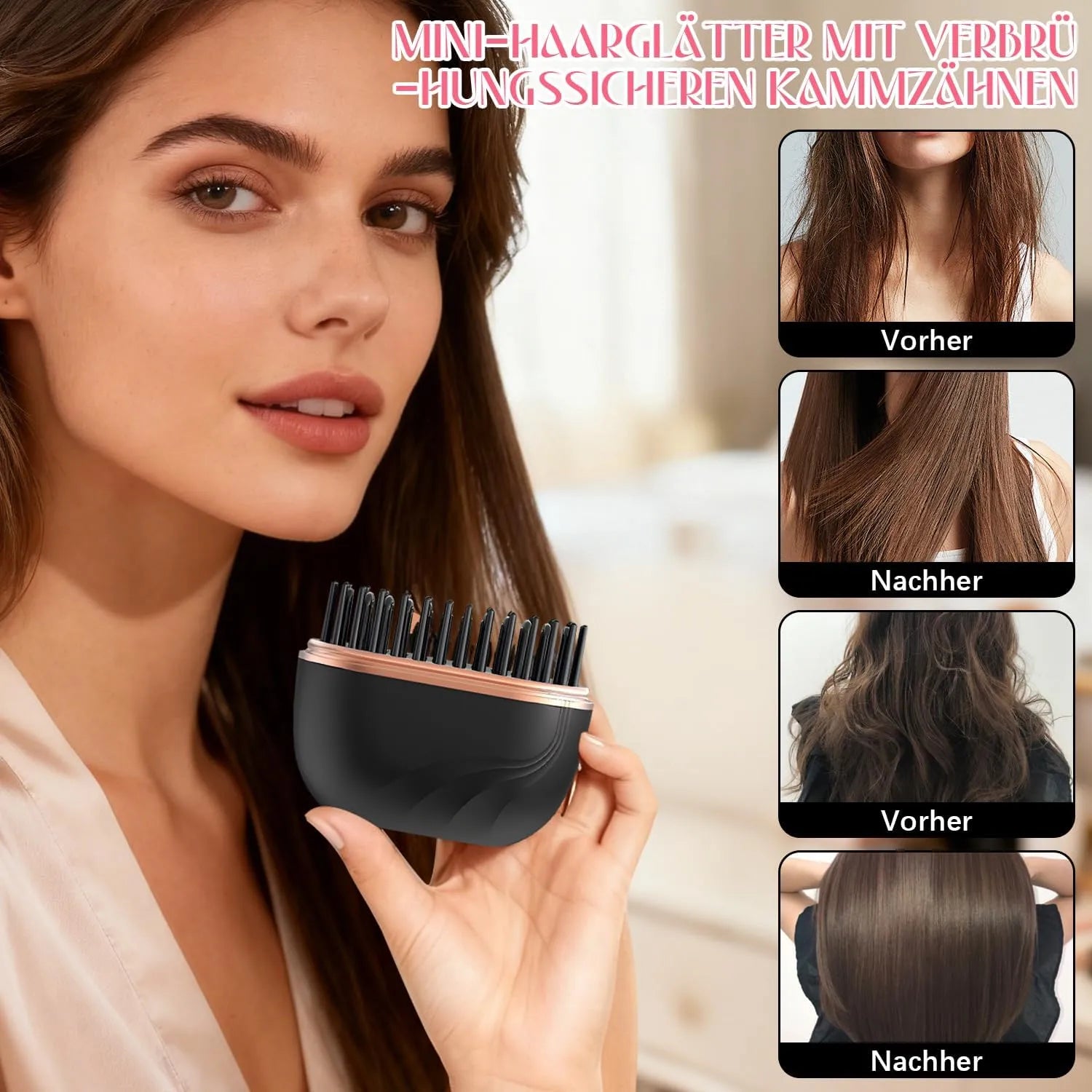 Style your hair anywhere in under 2 minutes – Rechargeable Portable Hair Styler