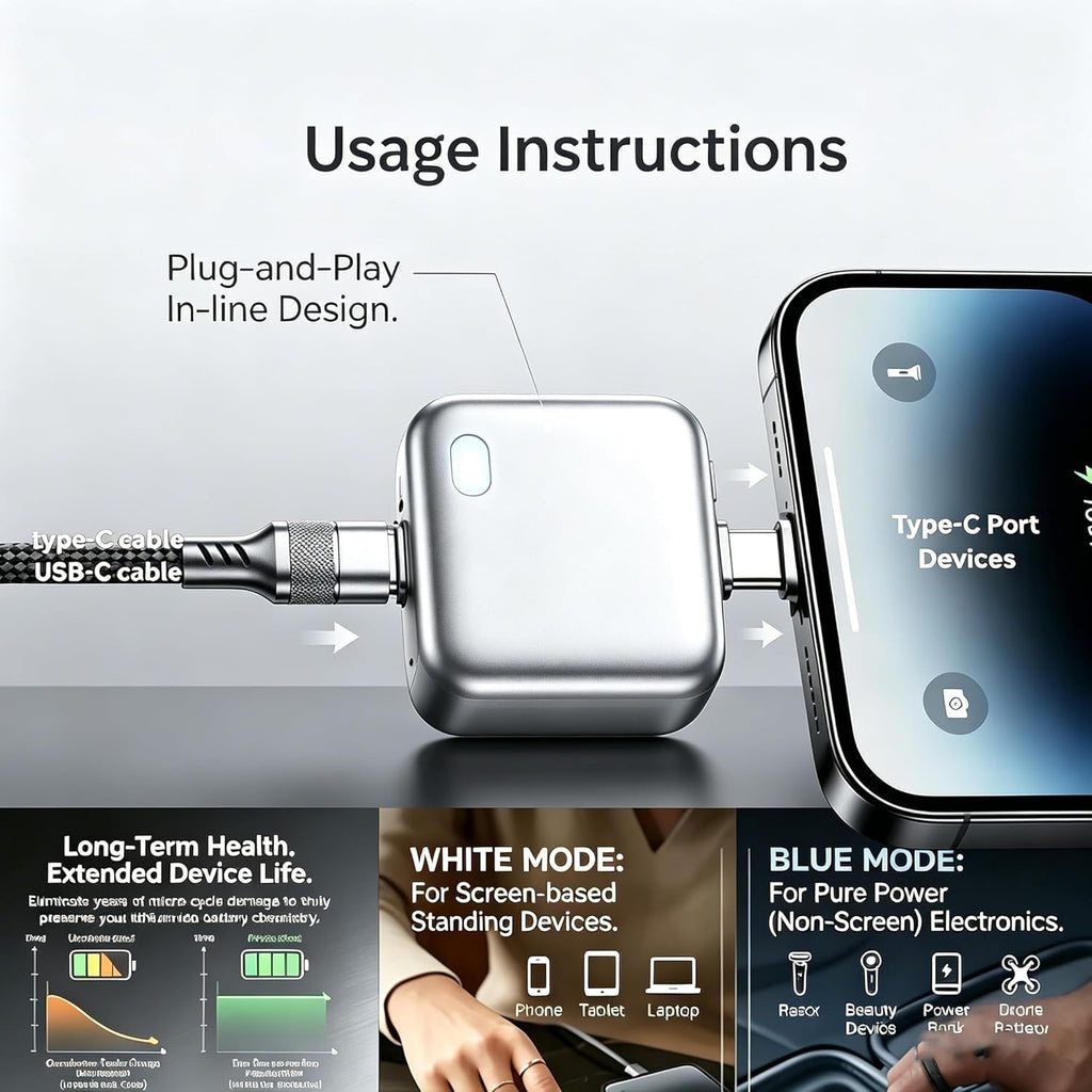 Smart Charge Guard™ | Auto Stop Charging Adapter for Battery Protection