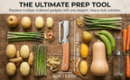 Premium Vegetable Peeler with Wooden Handle and Bottle